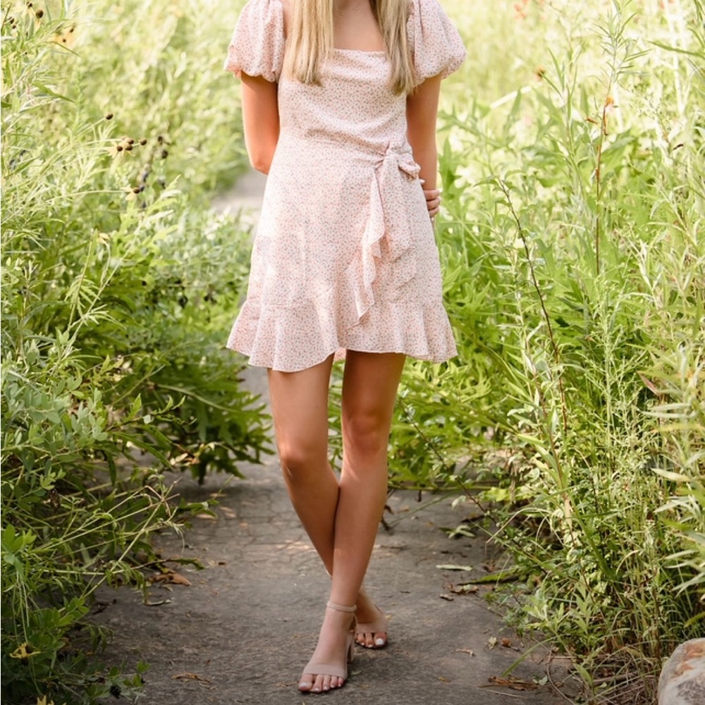 Pink Floral Dress - Princess Polly - Size 4